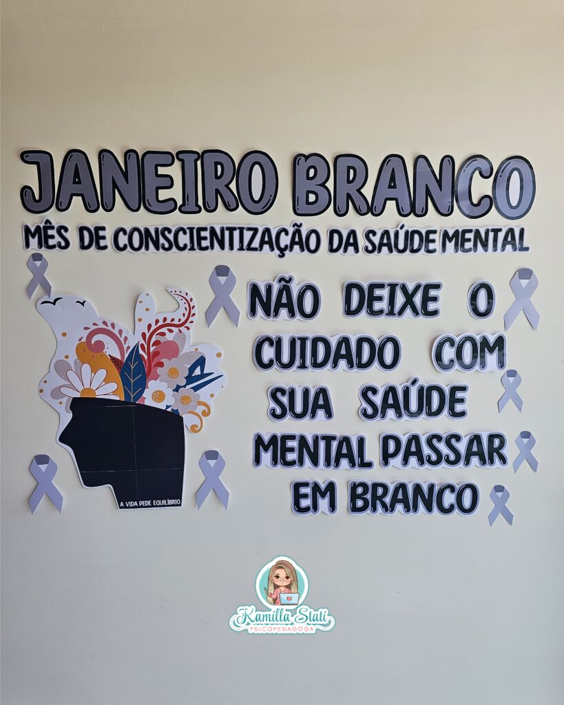 Painel Janeiro Branco Sa De Mental Psicopedagoga Kamilla Stati