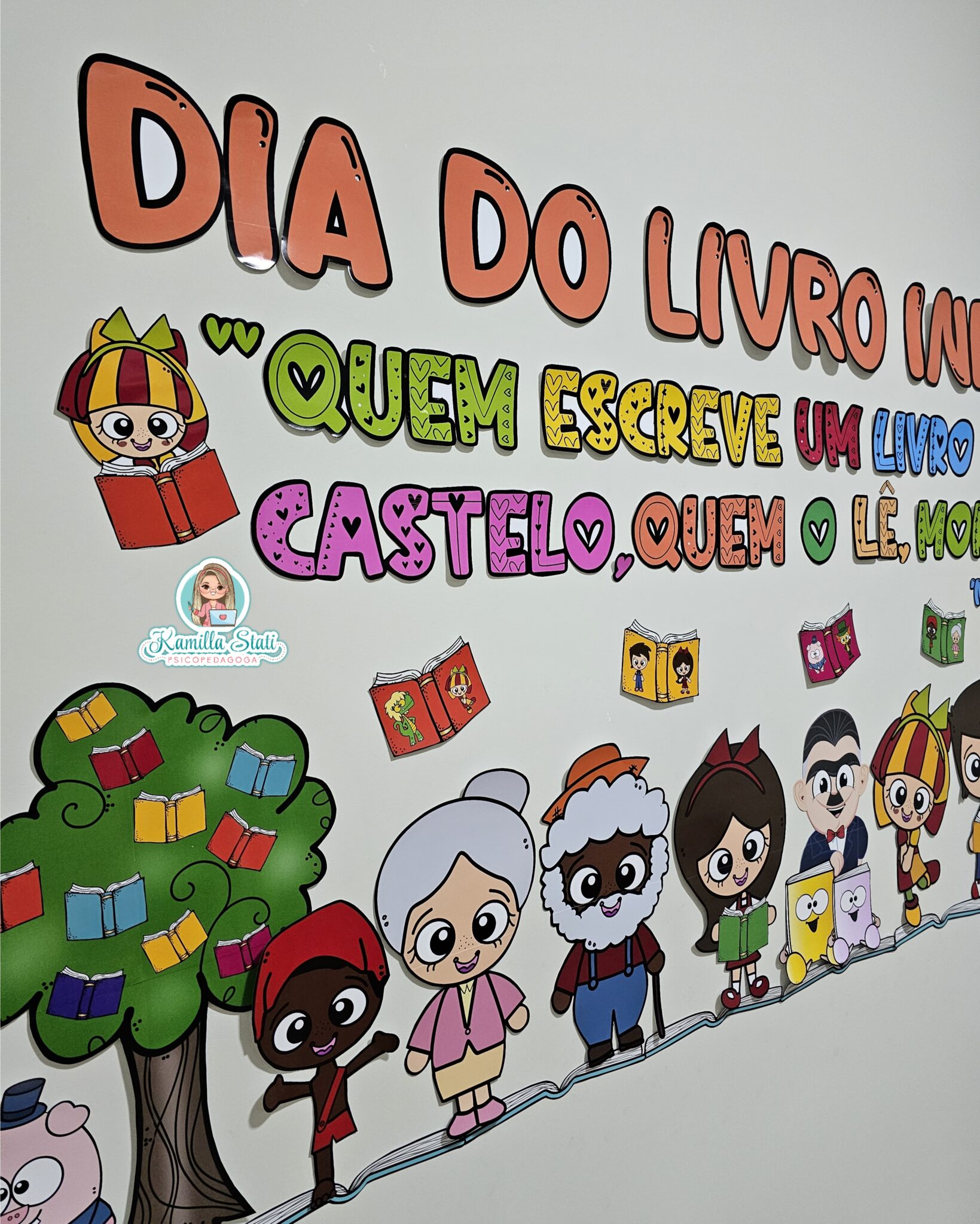 Painel Dia Do Livro Infantil Psicopedagoga Kamilla Stati