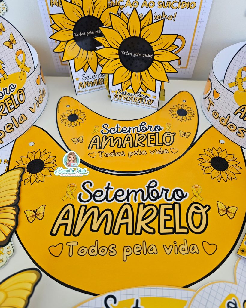 Kit Setembro Amarelo Psicopedagoga Kamilla Stati