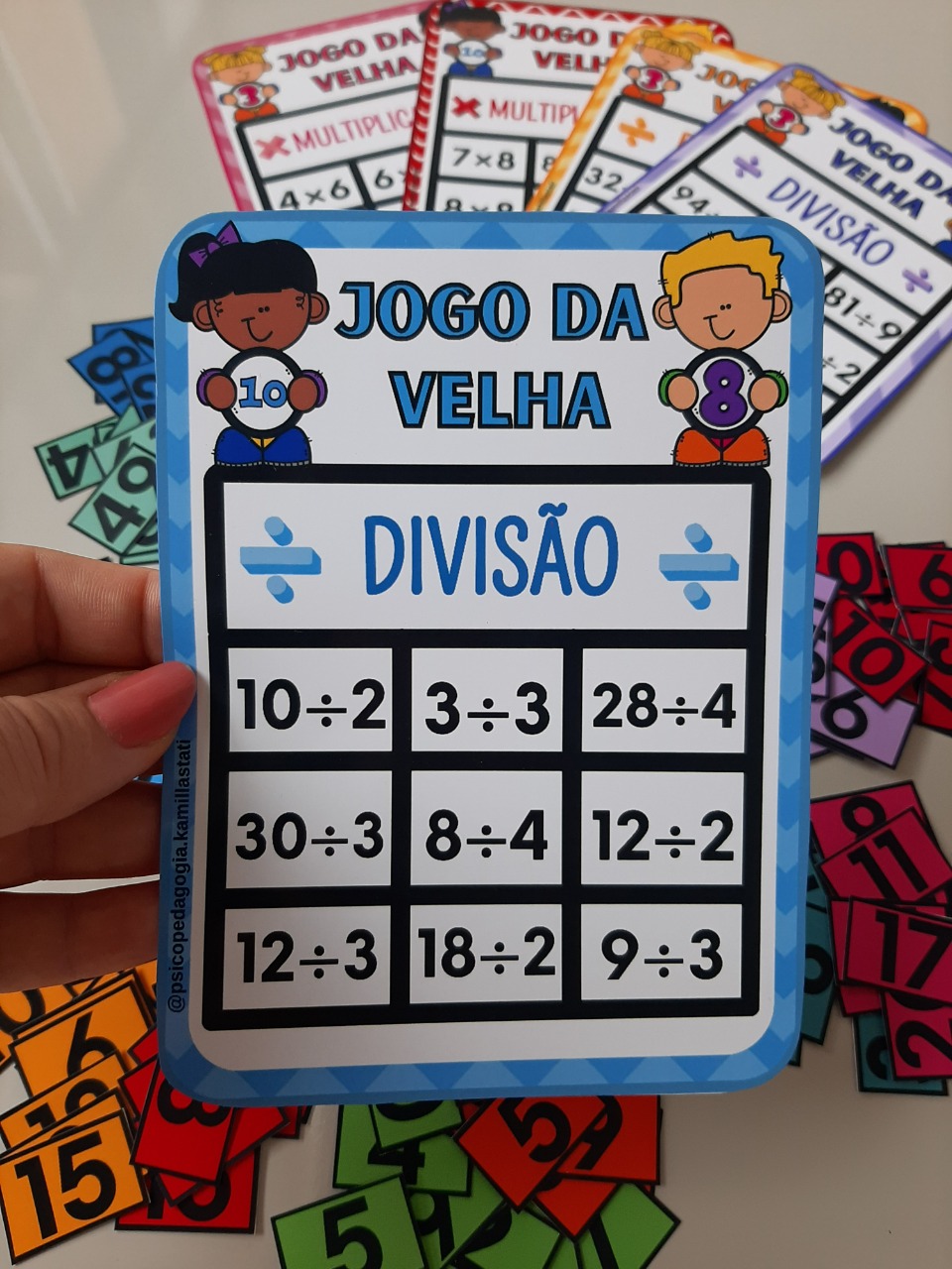 Jogo da velha: adição e subtração - Loja - Psicopedagoga Kamilla Stati