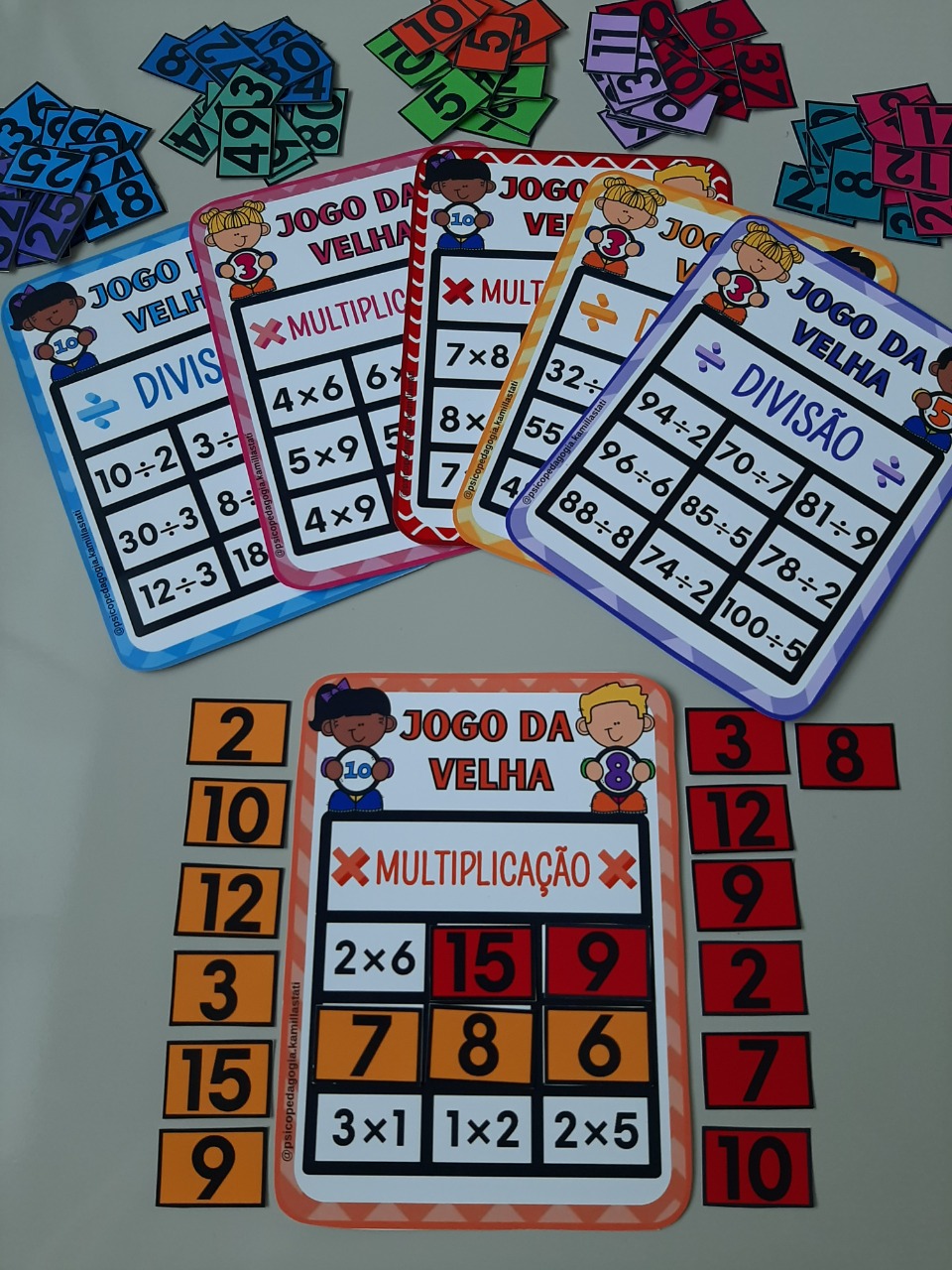 Jogo Da Velha Multiplicação E Divisão Loja Psicopedagoga Kamilla Stati