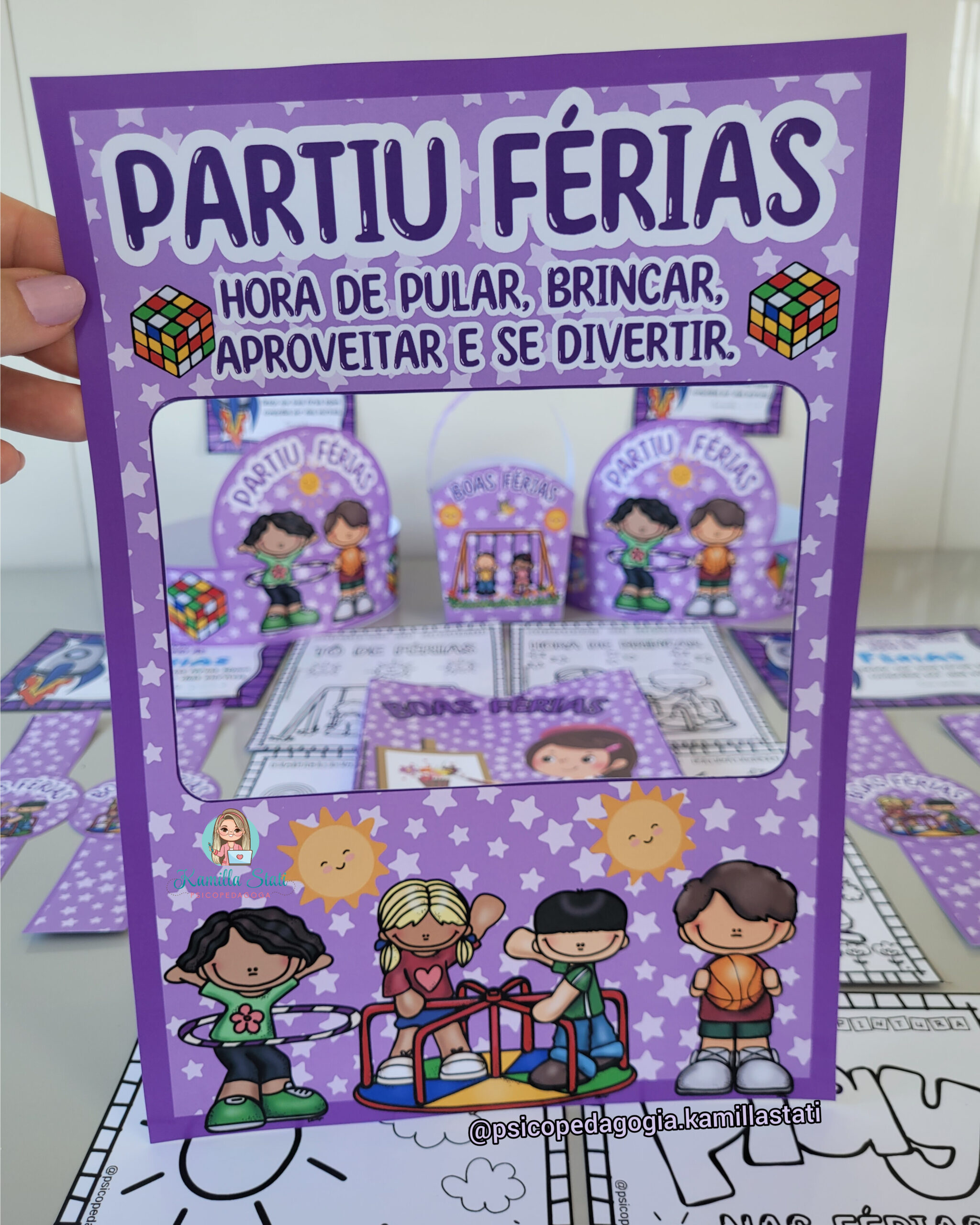 Quebra-cabeça para imprimir com o tema férias de verão