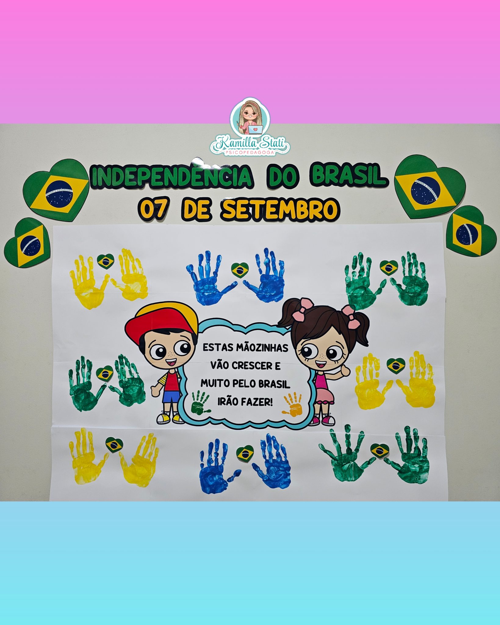 Mural das mãozinhas 07 de setembro: independência do Brasil ...