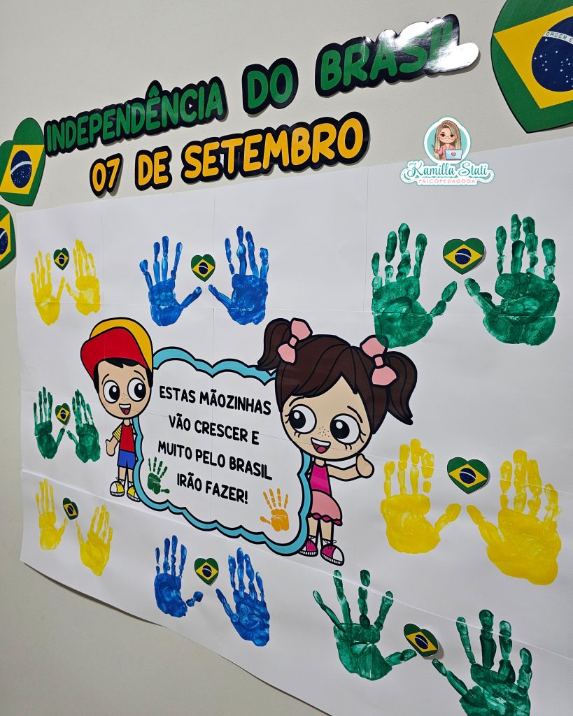 Mural das mãozinhas 07 de setembro: independência do Brasil ...