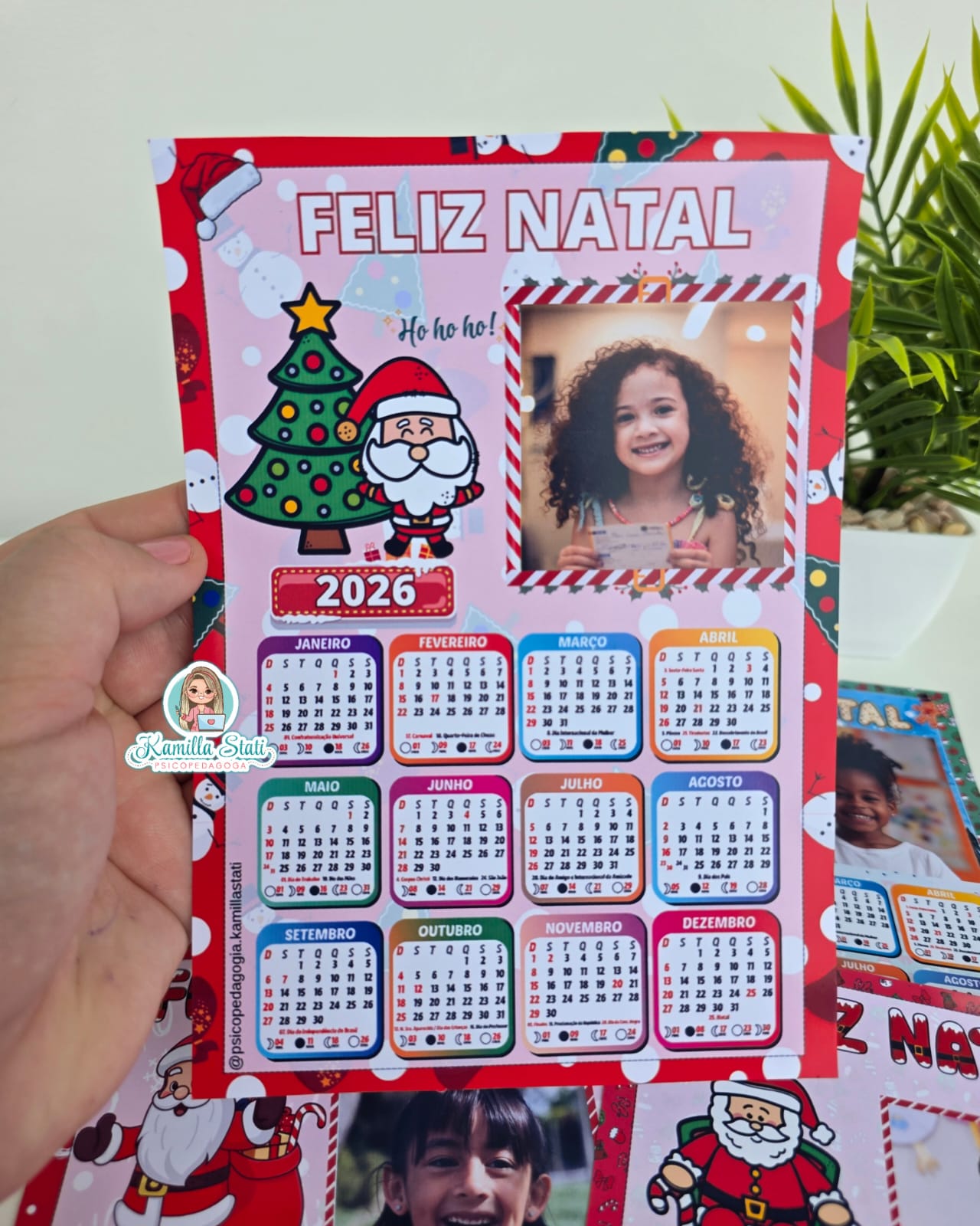 Calendário de natal com foto