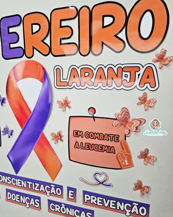 Painel fevereiro roxo e laranja - Image 4