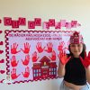 Mural das mãozinhas dia da escola
