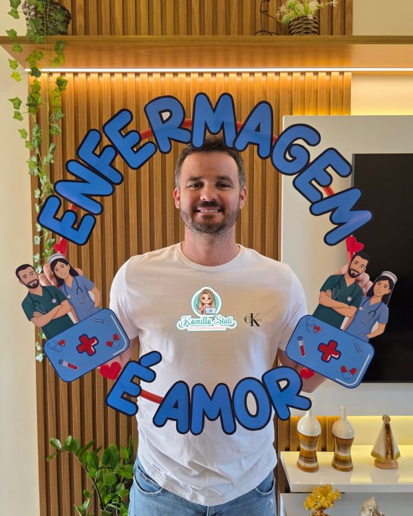 Bambolê para foto Enfermagem é amor