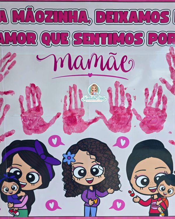 Mural das mãozinhas dia das mães - Imagem 7