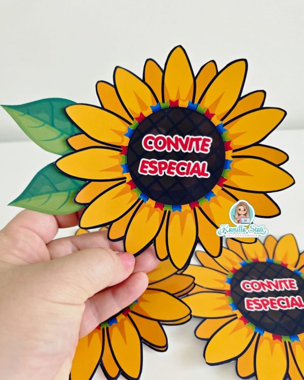 Convite para festa junina girassol - Imagem 3