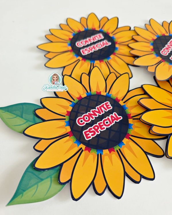 Convite para festa junina girassol - Imagem 5