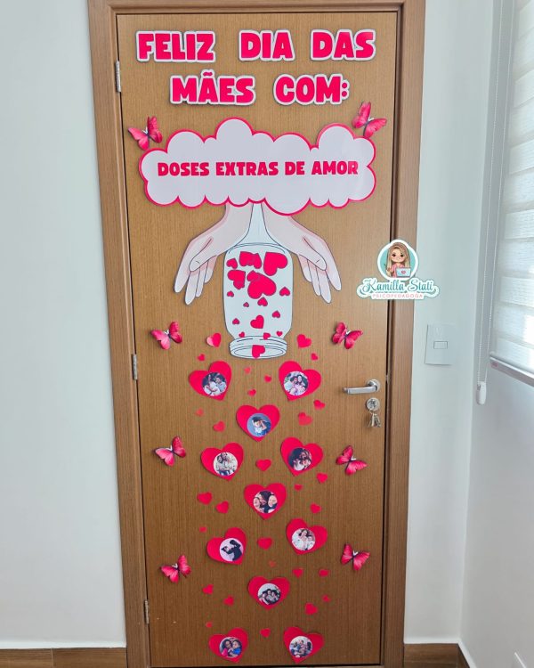Decoração de porta dia das mães doses extras de amor - Image 2