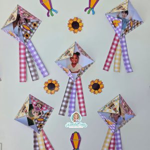 Dobradura balão junino