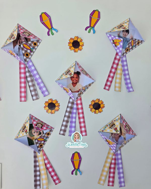 Dobradura balão junino