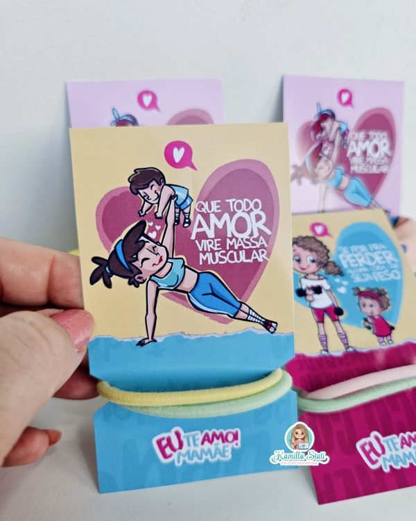 Lembrancinha rabicó de cabelo dia das mães fitness - Image 4