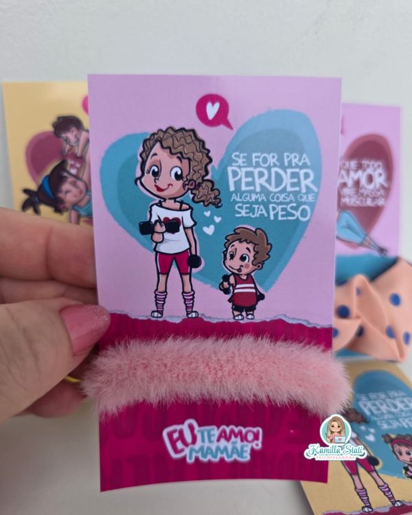 Lembrancinha rabicó de cabelo dia das mães fitness - Image 5
