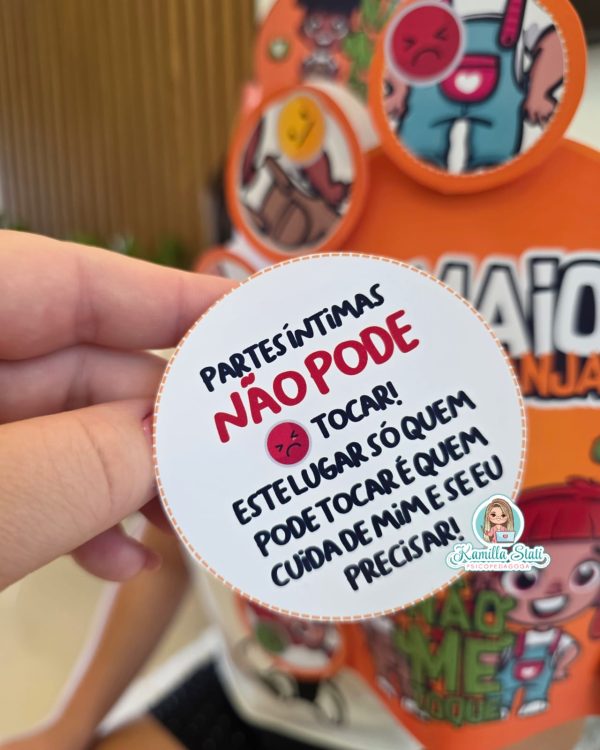 Luva Maio Laranja Não me toque - Image 7