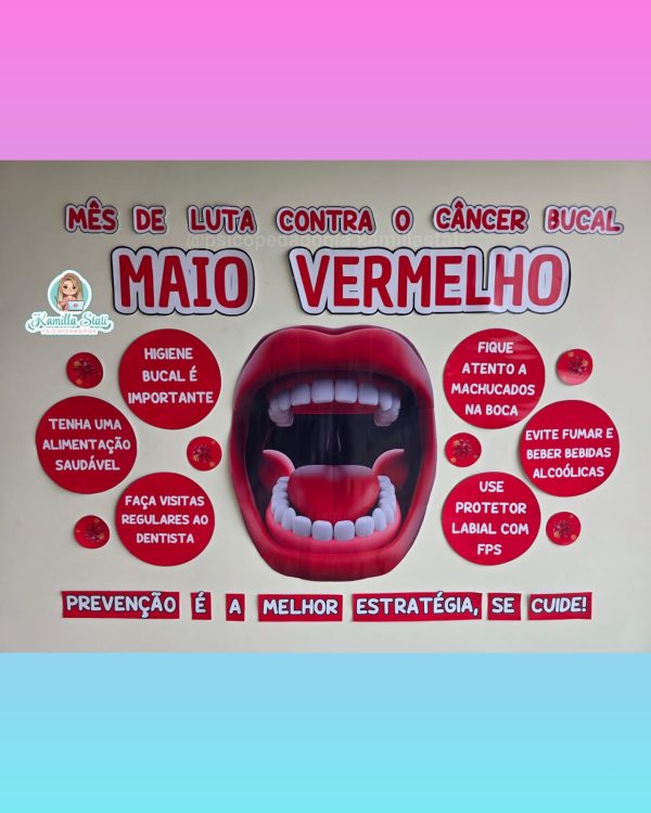 Maio vermelho câncer de boca