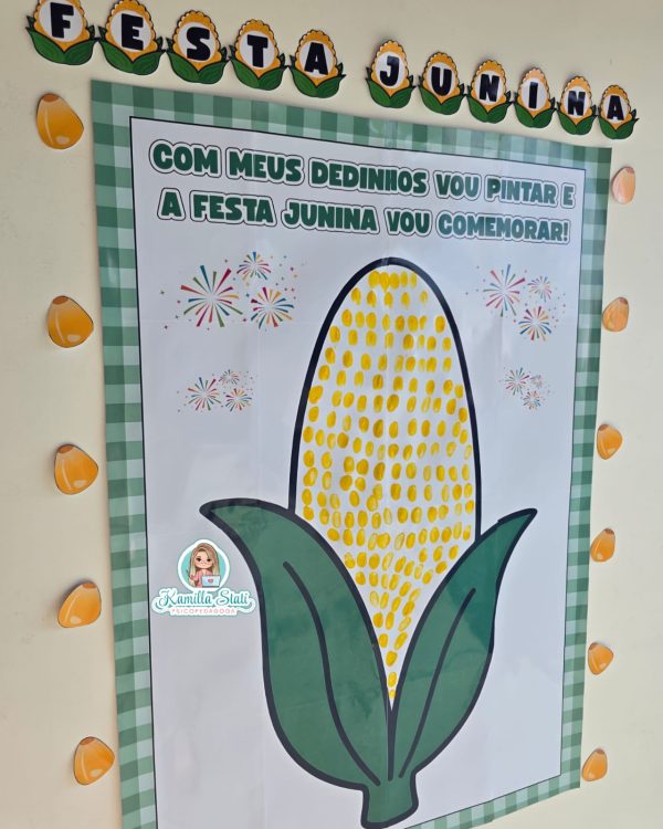 Mural dos dedinhos milho junino - Imagem 3