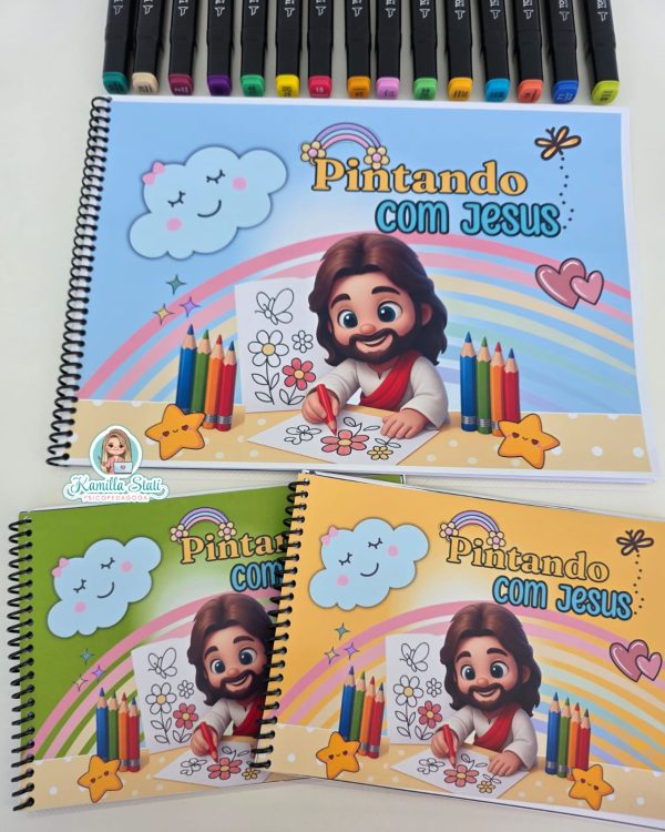 Livro para colorir pintando com Jesus
