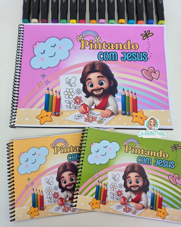 Livro para colorir pintando com Jesus - Imagem 2