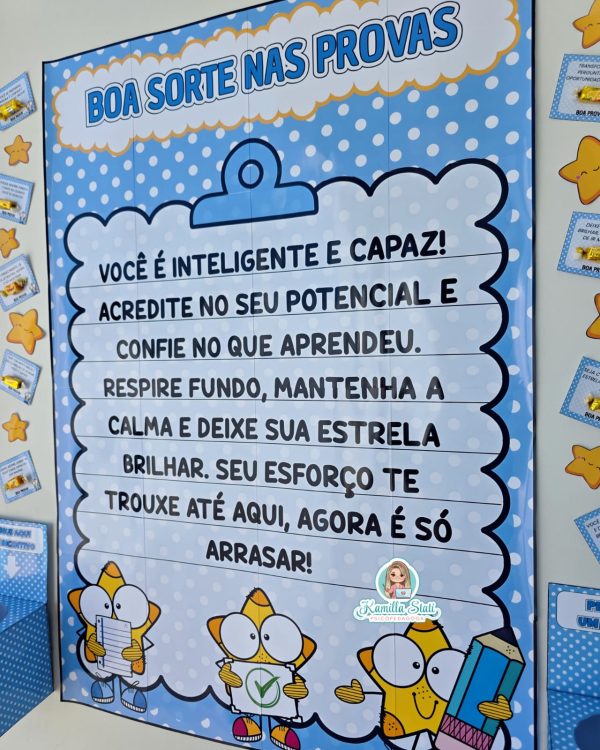 Mural + lembrancinhas boa sorte nas provas - Imagem 7