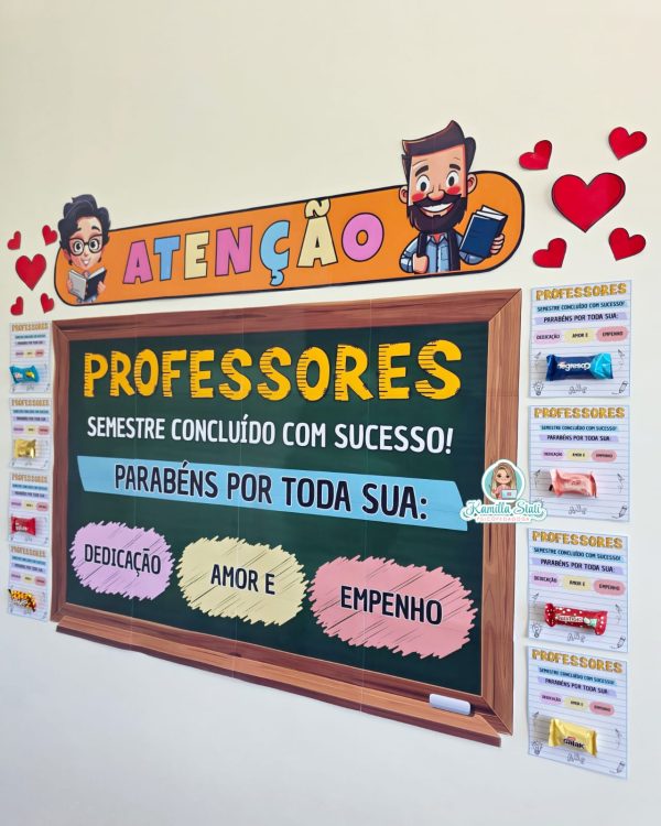 Mural + Lembrancinhas – Semestre Concluído | Professores - Imagem 3