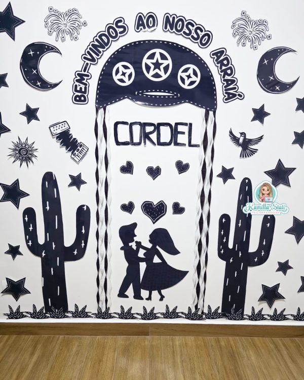 Painel cordel bem-vindos