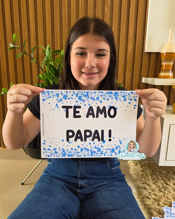 Plaquinhas para apresentação dia dos pais