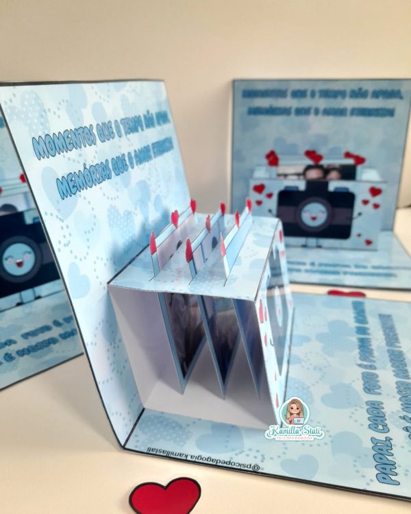Cartão 3D memórias para fotos  dia dos pais - Imagem 5