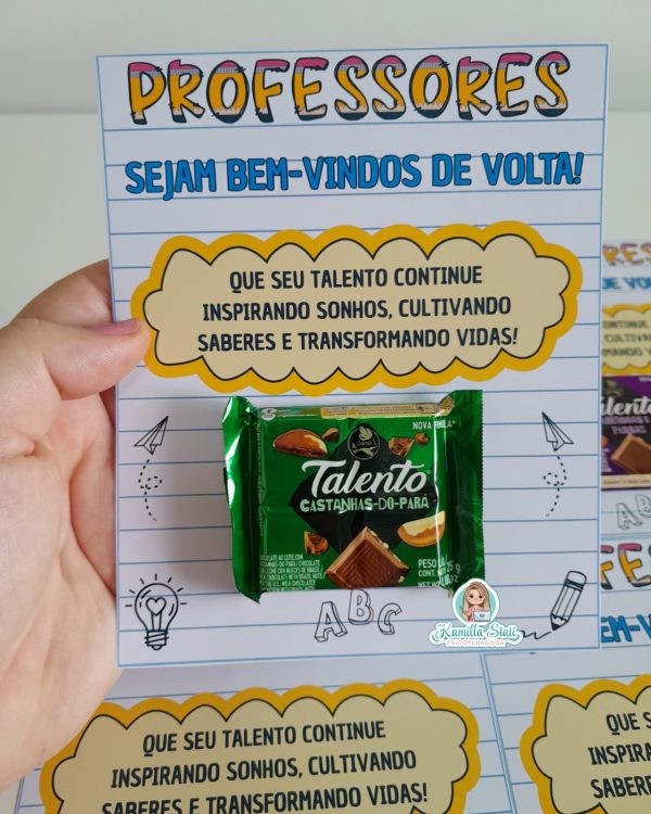 Cartão para talento professores sejam Bem-vindos - Imagem 2