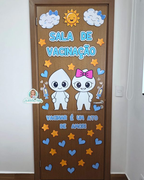 Decoração de porta sala de vacinação - Imagem 2