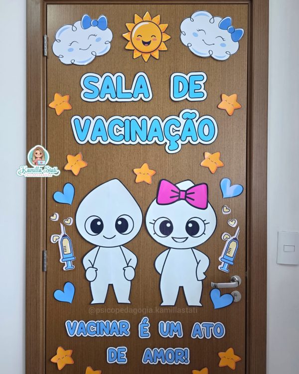 Decoração de porta sala de vacinação - Imagem 4