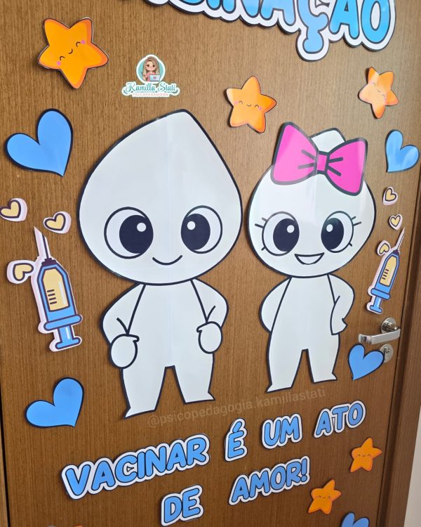 Decoração de porta sala de vacinação - Imagem 5