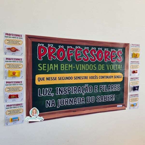 Mural + lembrancinhas bem-vindos de volta professores - Imagem 4