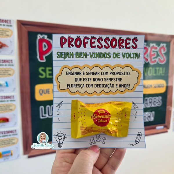 Mural + lembrancinhas bem-vindos de volta professores - Imagem 2