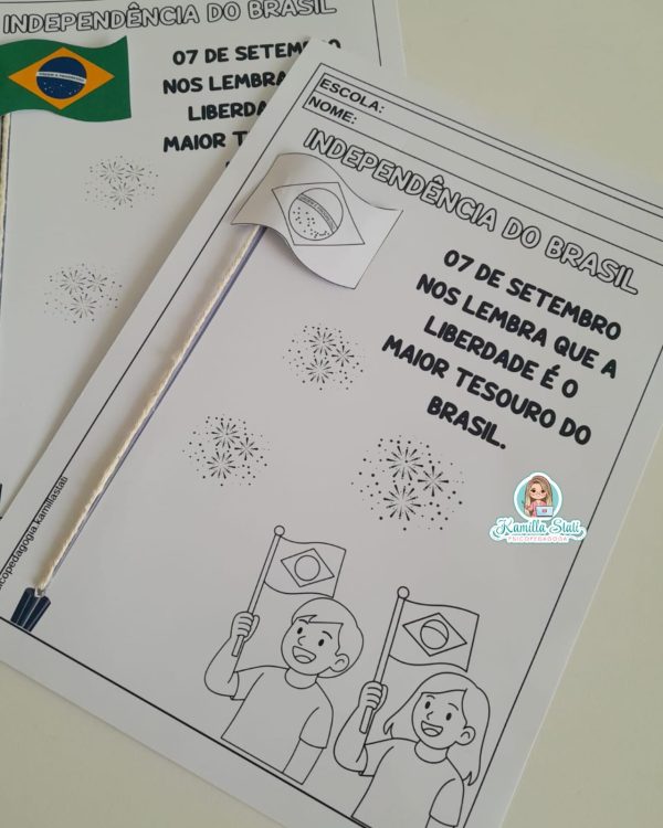 Atividade interativa 07 de setembro hasteando a bandeira do Brasil - Imagem 5