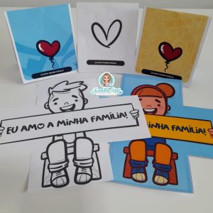 Cartão abra e fecha eu amo minha família