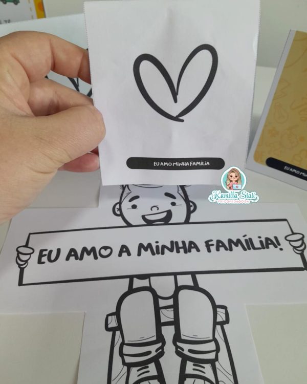 Cartão abra e fecha eu amo minha família - Imagem 4