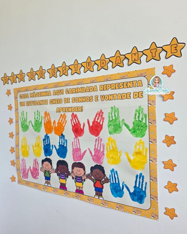 Mural das mãozinhas dia do estudante - Imagem 2