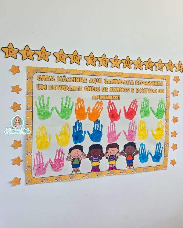 Mural das mãozinhas dia do estudante - Imagem 3