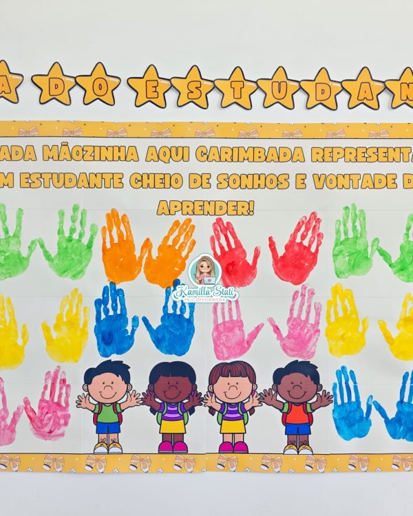 Mural das mãozinhas dia do estudante - Imagem 4