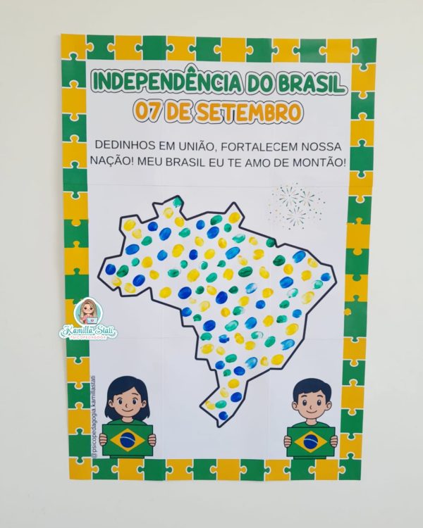 Mural dos dedinhos: Independência do Brasil
