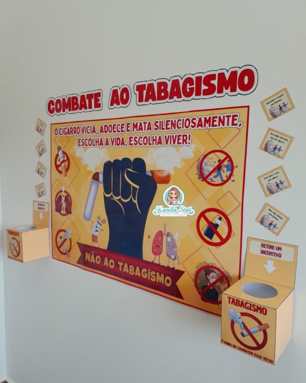 Mural + lembrancinhas Combate ao tabagismo - Imagem 2