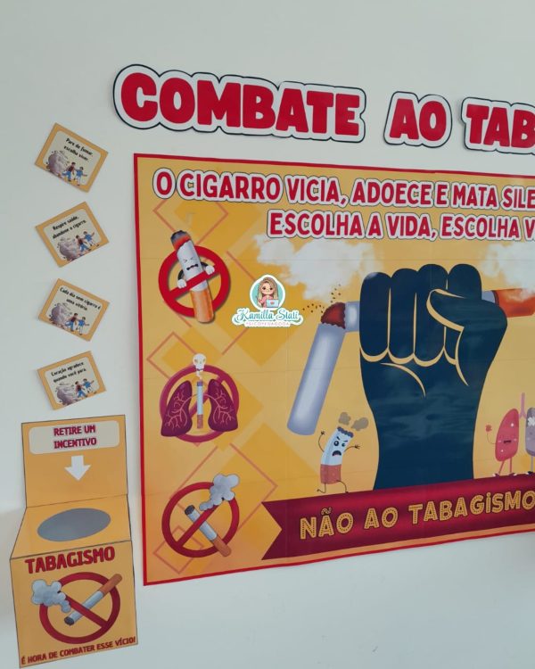 Mural + lembrancinhas Combate ao tabagismo - Imagem 4