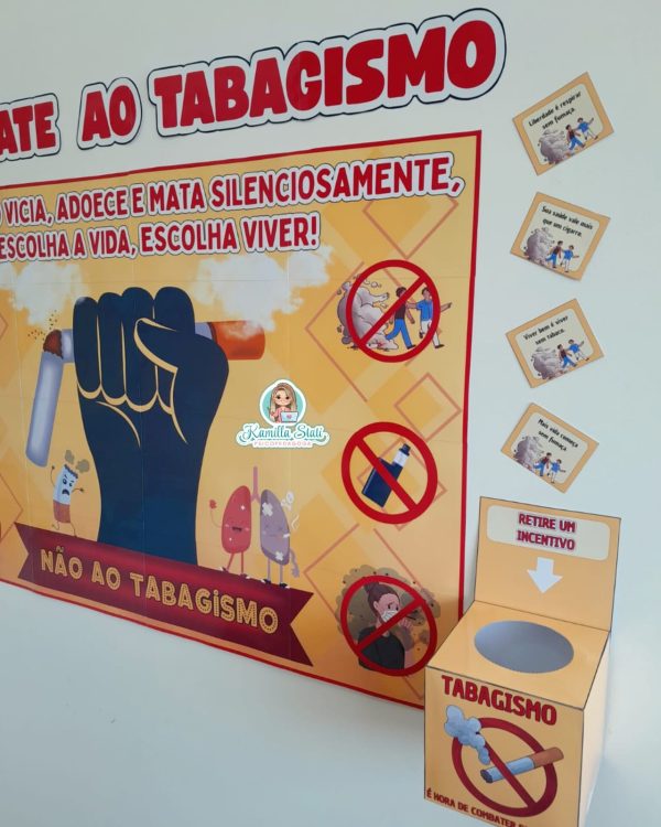 Mural + lembrancinhas Combate ao tabagismo - Imagem 5