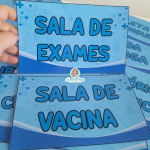 Plaquinhas de identificação para portas: área da saúde