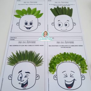 Atividade interativa cabelinho dia da árvore