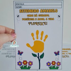 Atividade setembro amarelo: carimbo da mãozinha