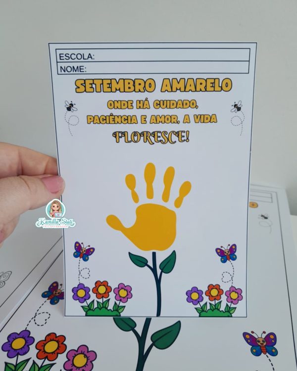 Atividade setembro amarelo: carimbo da mãozinha - Imagem 3